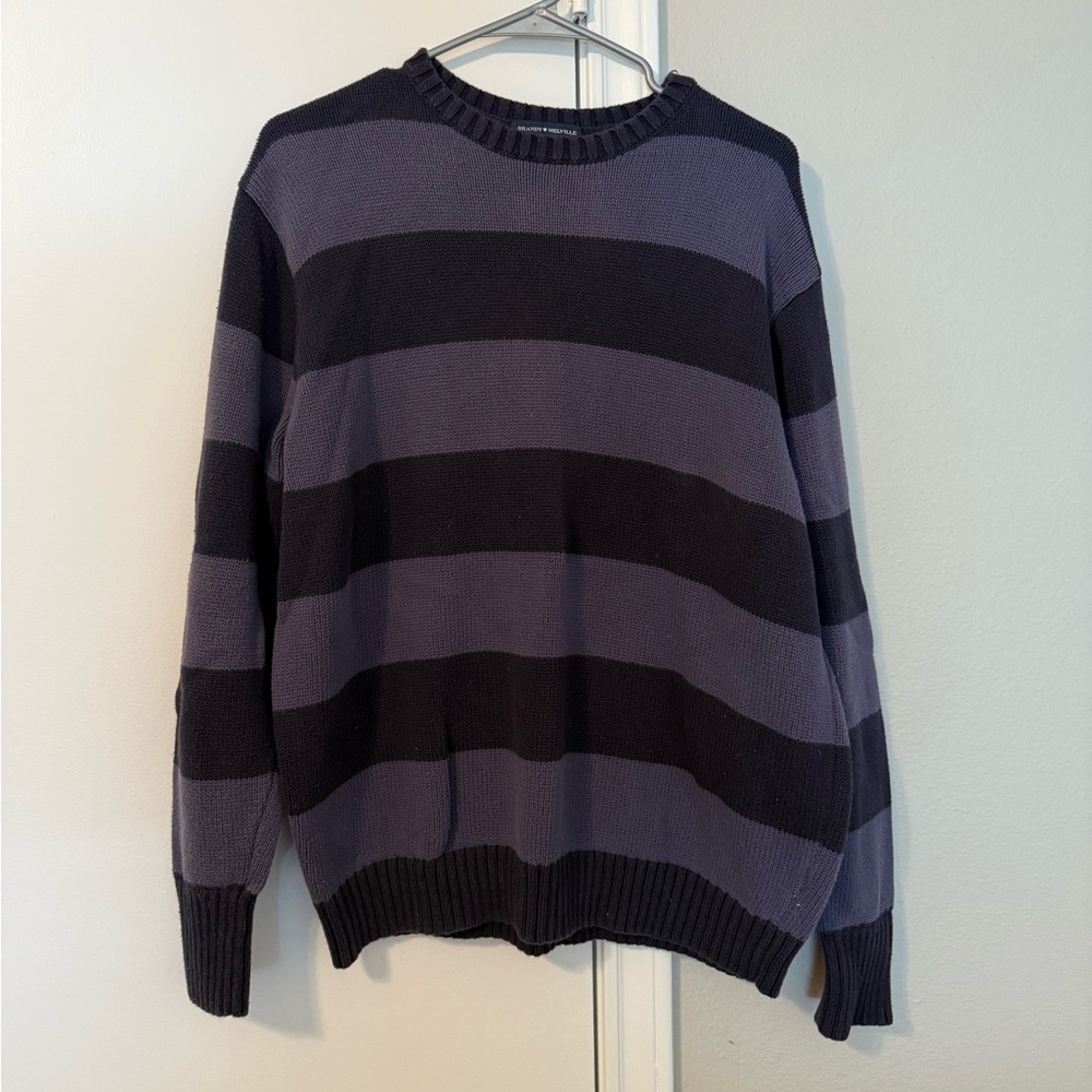 Brandy Melville Brianna Cotton Thick Striped Sweater